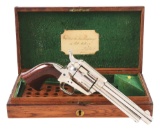 (A) Cased London Nickel Plated Colt Single Action Army Revolver (1877).