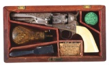 (A) Cased & Engraved ID'd Metropolitan Arms Co. Model 1862 Police Percussion Pocket Revolver (1861).