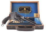 (A) Factory Cased Kynoch Double Action Revolver.