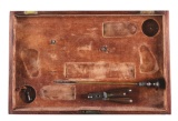 Rare Original Mahogany Case for Pair of Texas Paterson Revolvers.