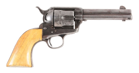(C) Scarce .38 Colt Single Action Army Ivory Handled Revolver (1902).