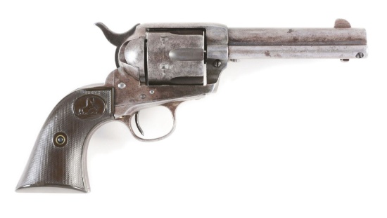 (C) Colt Single Action Army Marked "E. de Mex." Revolver (1907).