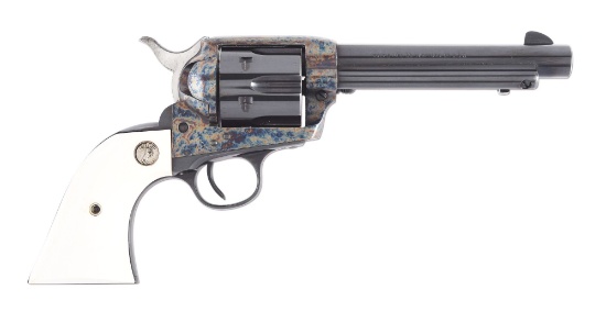 (C) Colt .38 Special Single Action Army Revolver with Ivory Grips (1911).