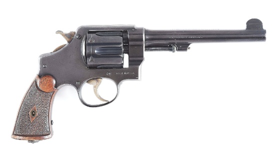 (C) Pre-War Smith & Wesson 2nd Model Hand Ejector .44 Double Action Revolver.