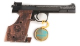 (M) Left Handed Hammerli 208S Semi-Automatic Pistol with Damascened Slide and Engraved Grips.