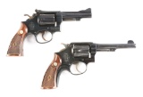 (C) Lot of 2: Smith & Wesson Pre-Model K Frame Double Action Revolvers.