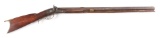 (A) H.E. Leman Half Stock Percussion Plains Rifle.