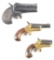 (C) Lot of 3: Colt Deringer .41 Single Shot Pistol, Colt Deringer .41 Single Shot Pistol & Remington
