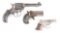(C+C+A) Lot of 3: Colt 1877 Lightning Double-Action Revolver, Remington 3rd Model Derringer & Reming