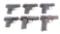 (C) Lot of 6: Assorted Pre-War European Semi-Automatic Pocket Pistols.