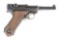 (C) DWM 1920 Commercial Luger Semi-Automatic Pistol.