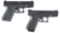 (M) Lot of 2: Cased Glock 19 & Glock 23 Semi-Automatic Pistols.