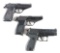 (M) Lot of 3: Sig Sauer Semi-Automatic Pistols.