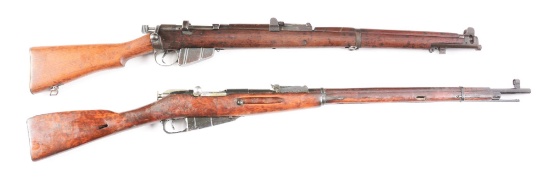 (C) Lot of 2: British SMLE MK III* & a Tula 91/30 Mosin Nagant Bolt Action Rifles.