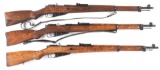 (C) Lot of 3: Finnish Mosin Nagant M39 Bolt Action Rifles.