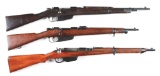 (C) Lot of 3: Steyr Type Military Bolt Action Rifles.