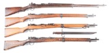 (C) Lot of 4: Four Japanese Bolt Action Rifles.