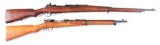 (C) Lot of 2: Saimese Mauser and Japanese Type 38 Arisaka Carbine Bolt Action Rifles.