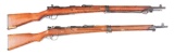 (C) Lot of 2: Arisaka Type 99 Rifles - Duffel-Cut and Shrapnel Struck.