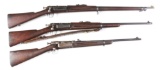 (C) Lot of 3: US Springfield Krag Bolt Action Rifles.