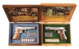 (M) Lot of 2: Cased World War II Colt Commemorative 1911 Semi-Automatic Pistols.
