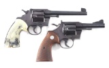 (C) Lot of 2: Colt Officer's Model and Colt Trooper Double-Action Revolvers.