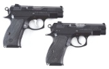 (M) Lot of 2: CZ 75D PCR Compact Semi Automatic Pistols With Case.