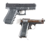 (M+C) Lot of 2: Glock Model 23 & Beretta Model 1934 Semi-Automatic Pistols.