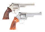 (M) Lot of 2: Smith & Wesson Models 19-3 & 657 Double Action Revolvers.