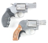 (M) Lot of 2: Smith & Wesson Stainless Steel Pocket Revolvers.