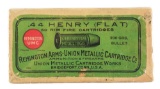 Box of .44 Henry (Flat) Rim Fire Cartridges.