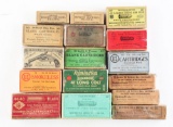 Lot of 16: Boxes of Various Ammunition.