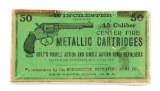 Winchester Picture Box of .45 Caliber Center Fire Metallic Cartridges.
