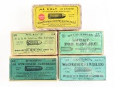 Lot of 5: Boxes of .44 & .45 Cal. Ammunition.