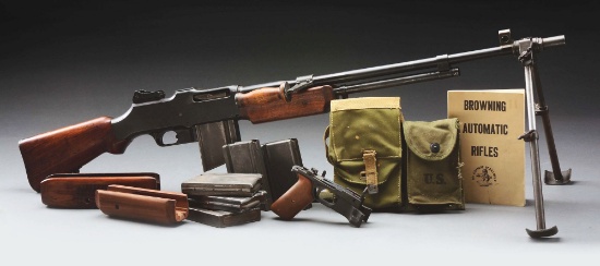 (N) WORLD WAR I ERA WINCHESTER MANUFACTURED BROWNING MODEL 1918 BAR RETROFITTED TO 1918A2 CONFIGURAT