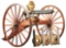 (M) THUNDER VALLEY REPRODUCTION COLT MODEL 1874 GATLING BATTERY GUN ON CARRIAGE WITH STAND AND OTHER