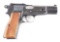 (C) Pre-War FN Tangent Sight Belgian Browning Hi-Power Semi-Automatic Pistol.