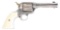 (C) ENGRAVED & IVORY COLT LONG FLUTE SINGLE ACTION ARMY REVOLVER WITH MONTANA SHERIFF'S BADGE AND FA