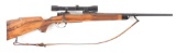 (C) SHELHAMER CUSTOM OBERNDORF MAUSER BOLT ACTION SPORTING RIFLE WITH SUPERB SCROLL AND SEMI RELIEF