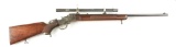 (C) Stevens No. 44 (Walnut Hill) Single Shot Rifle in .22 Hornet with Custom Stocks and Fecker Scope