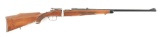 (C) Rare Magnum Action Mannlicher Schoenauer MCA .338 Win Mag Rifle with Wooden Shipping Box.