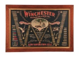 BEAUTIFUL 19TH CENTURY WINCHESTER CARTRIDGE DISPLAY BOARD.