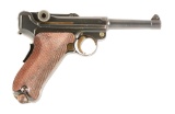 (C) DUTCH M-11 LUGER SEMI-AUTOMATIC PISTOL WITH HOLSTER AND MAG POUCH.