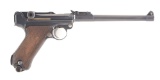 (C) DWM 1920 COMERCIAL ARTILLERY LUGER SEMI-AUTOMATIC PISTOL.