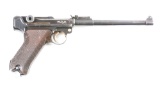 (C) Mauser Persian Contract 1934 Artillery Luger Semi Automatic Pistol.