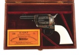 (M) Cased & Engraved Colt Sheriff's Model Single Action Army Revolver with Ivory Grips (1984).