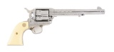 (M) Engraved & Nickel Plated Colt Single Action Army Revolver.