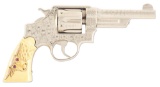 (C) FANTASTIC WOLF & KLAR ENGRAVED SMITH & WESSON TRIPLE LOCK DOUBLE ACTION REVOLVER ATTRIBUTED TO H