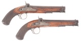 (A) PAIR OF BRITISH PERCUSSION OFFICER'S PISTOLS BY THE RENOWNED MAKER JOHN PROSSER (1796-1854) - CH