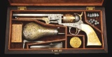 (A) HISTORIC ENGRAVED COLT 1851 NAVY REVOLVER PRESENTED TO LIEUTENANT COMMANDER LEROY FITCH, THE HER